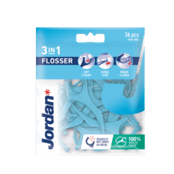 Jordan Flosser 3-in-1 -hammaslankain hammastikulla (50 kpl)