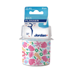 Hambaniit Jordan Flosser 3in1 koos hambatikuga topsis (50 tk)