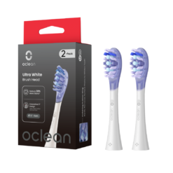 Oclean X Ultra WHITE -kovat valkaisevat vaihtoharjat UW03 (valkoinen, 2 kpl)