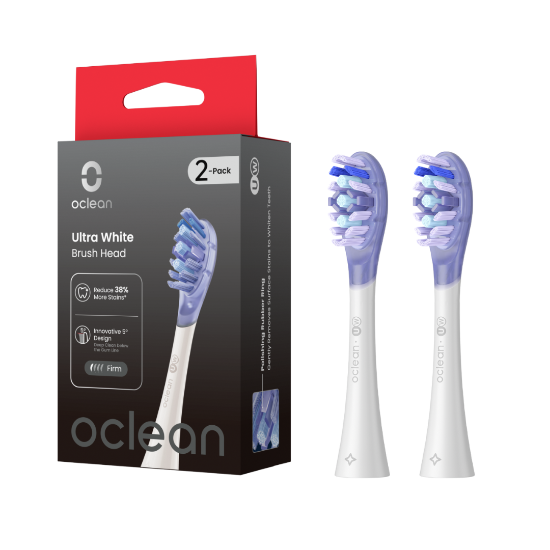 Oclean X Ultra WHITE -kovat valkaisevat vaihtoharjat UW03 (valkoinen, 2 kpl)