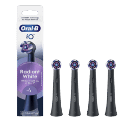 Oral-B iO Radiant White -valkaisevat harjaspäät, MUSTAT (WB-4, 4 kpl)