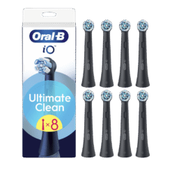 Oral-B iO Ultimate Clean Black -harjaspäät, keskikovat, MUSTAT (CBF-8, 8 kpl)