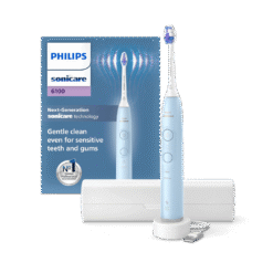 Philips Sonicare 6100 -sähköhammasharja HX7406/02, vaaleansininen (2 harjaustilaa, 1 harjaspää) + matkapakkaus