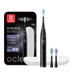 Oclean X Pro 20 Set -sähköhammasharja, musta (3 harjaspäätä, matkakotelo)