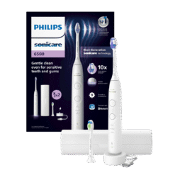 Philips Sonicare 6500 -sähköhammasharja HX7410/02 VALKOINEN (3 harjaustilaa, 2 harjaspäätä) + matkakotelo