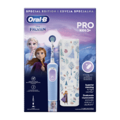 Oral-B Vitality Pro FROZEN -sähköhammasharja lapsille 3-vuotiaasta alkaen (2 harjaustilaa) + matkapussi