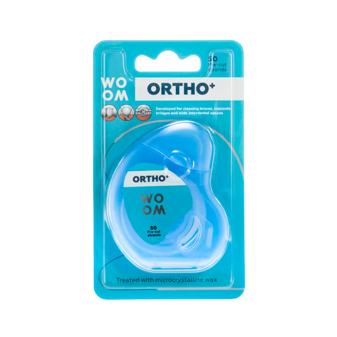 WOOM Ortho+ -hammaslanka oikomiskojeille, vahattu, 50 kpl