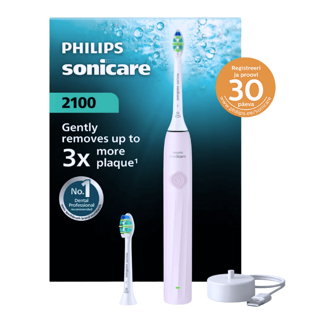 Philips Sonicare 2100 -sarjan HX4022/03-sähköhammasharja, vaaleanpunainen (1 tila, 2 harjaspäätä)