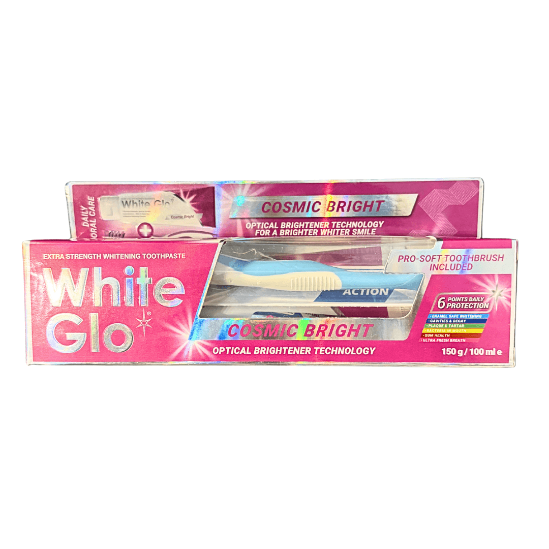 White Glo Cosmic Bright valgendav hambapasta 100ml (kaasa tasuta käsihambahari) – Kuva 3