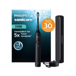 Philips Sonicare 3100 -sähköhammasharja HX4033/32, musta (1 harjaustila, 1 harjaspää) + matkalaukkuun sopiva säilytyskotelo