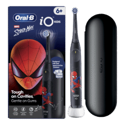 Oral-B iO Kids SPIDERMAN -sähköhammasharja lapsille 6-vuotiaasta alkaen (3 tehotasoa) + matkapussi