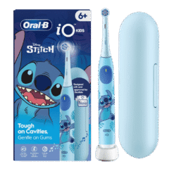 Oral-B iO Kids STITCH -sähköhammasharja lapsille, 6-vuotiaasta alkaen (3 tehoa) + matkakotelo