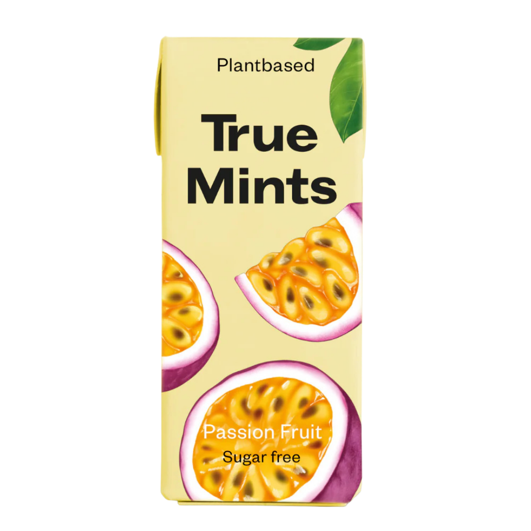 True Mints PASSIONFRUIT naturaalsed pastillid ksülitooliga