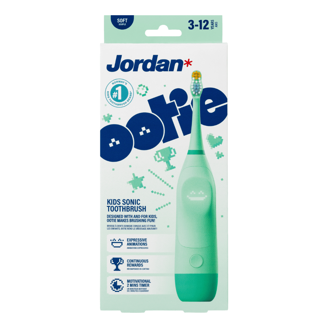Jordan OOTIE -sähköhammasharja, VIHREÄ (3–12-vuotiaille)