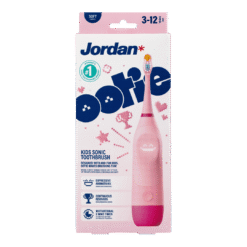 Jordan OOTIE -sähköhammasharja, VAALEANPUNAINEN (3–12-vuotiaille)