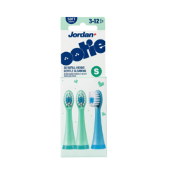 Jordan OOTIE -sähköhammasharjan vaihtoharjapäät S (3 kpl, vihreä)