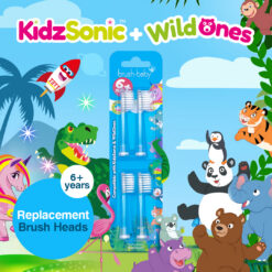 Brush-Baby WildOnes väikelaste elektrilise hambaharja vahetusotsik alates 6a (4tk) - ainult WildOnes ja KidzSonic – Kuva 2