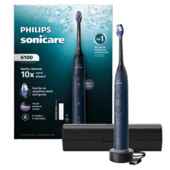 Philips Sonicare 6100 -sähköhammasharja HX7403/08 TUMMANSININEN (2 tilaa, 1 harjaspää) + matkakotelo