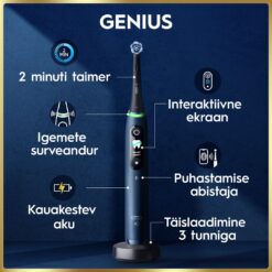 Oral-B iO9 Genius sähköhammasharja Sapphire Blue (7 režiimi, kiirlaadija) - Luxe Edition – Kuva 4