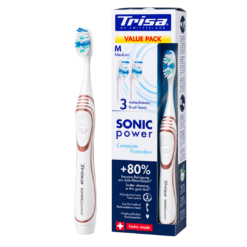 TRISA Sonicpower Complete Protection sähköhammasharja Medium (1 režiim, 3 harjapead)