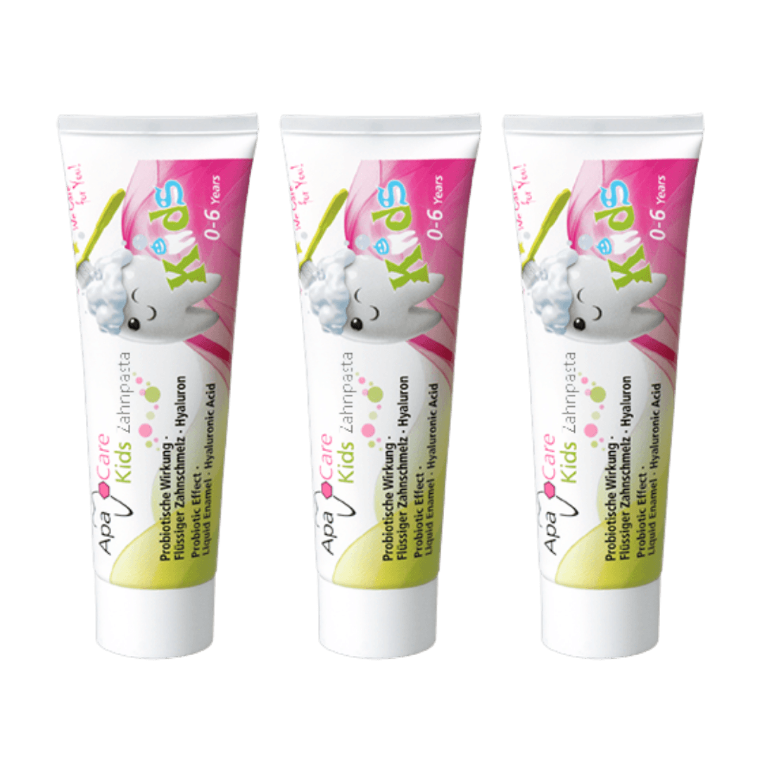 3 x ApaCare KIDS remineralisoiva hammastahna lapsille (0–6-vuotiaille) 50 ml