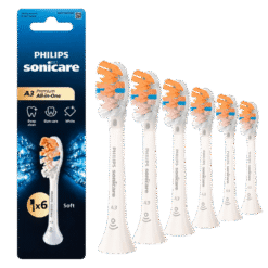 Philips Sonicare A3 Premium All-in-One (Soft) -pehmeät harjaspäät HX9096/87 (VALKOINEN, 6 kpl)