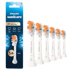 Philips Sonicare A3 Premium All-in-One (Soft) -pehmeät harjaspäät HX9096/87 (VALKOINEN, 6 kpl)