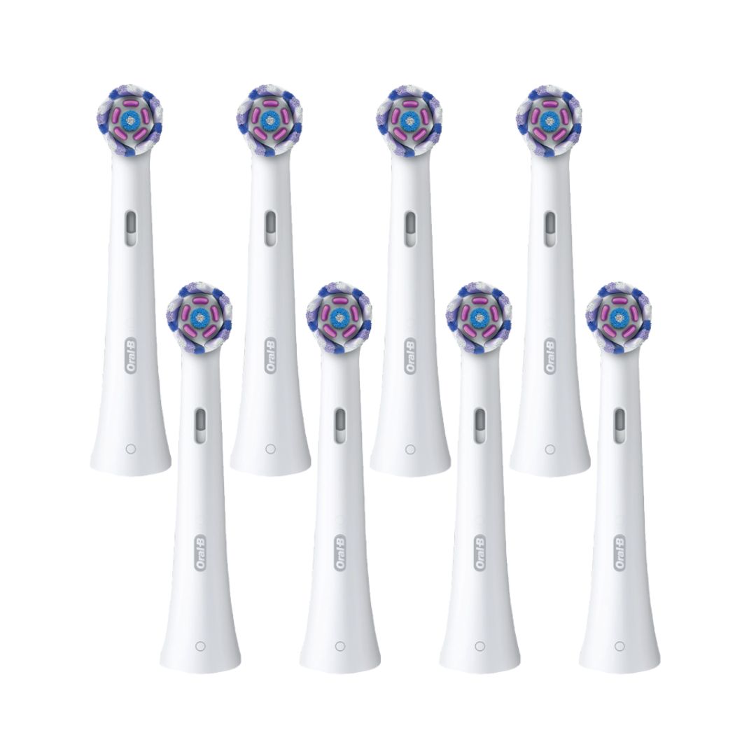 Oral-B iO Radiant White valgendavad hambaharja otsikud VALGE (WW-8, 8tk) – Kuva 2