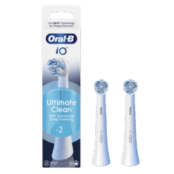 Oral-B iO Ultimate Clean White -vaihtoharjaspäät, VALKOINEN (CW-2, 2 kpl)