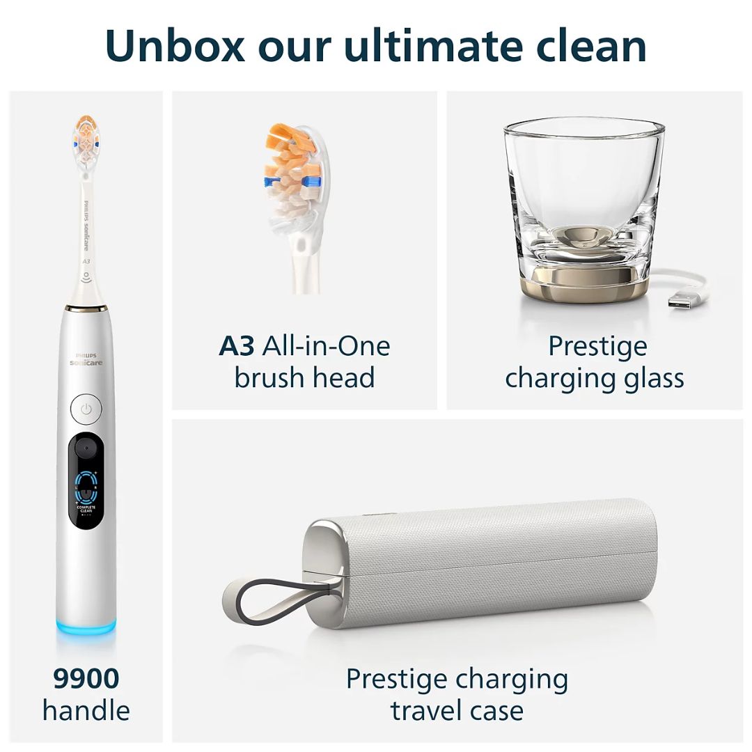 Philips Sonicare DiamondClean Prestige 9900 Silver White sähköhammasharja (HX9813/91) – Kuva 5