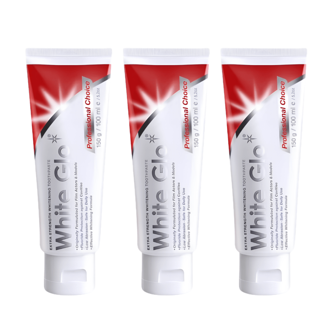 3 x White Glo Professional Choice tugevalt valgendav hambapasta 100ml